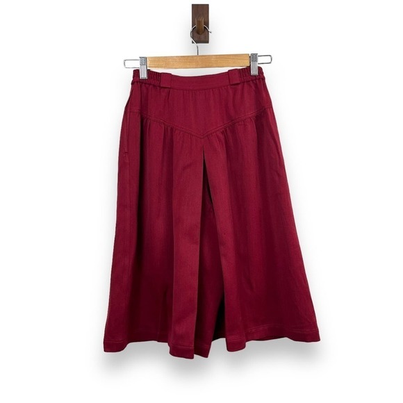 Christian Dior Sport Skirt Womens Small Red Scarlet Midi Wide Leg Culotte Shorts - Picture 8 of 15